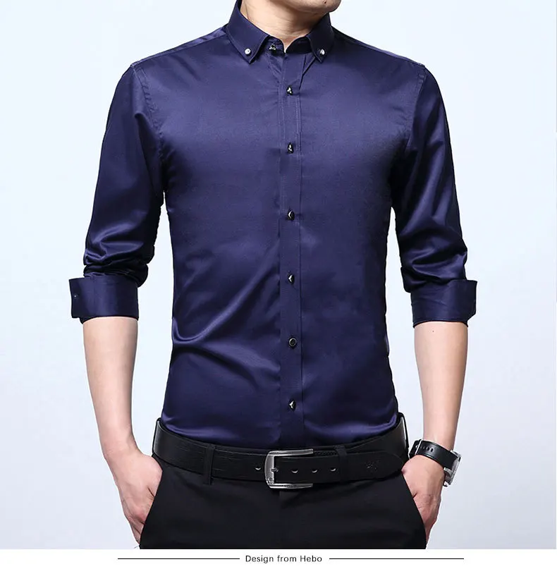 Pure Cotton Oxford Long Sleeve Mens Shirts Button Down Office and Business Shirts for Men