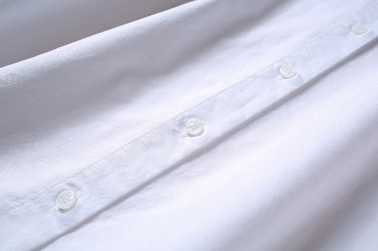 Modest Blouses & Shirts White Women Loose Cotton Oxford Oversize Blouse for Lady Wear