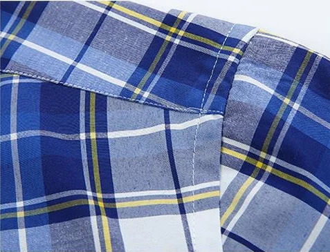 Wholesale High Quality Short Sleeve Checks Casual Shirts for Men