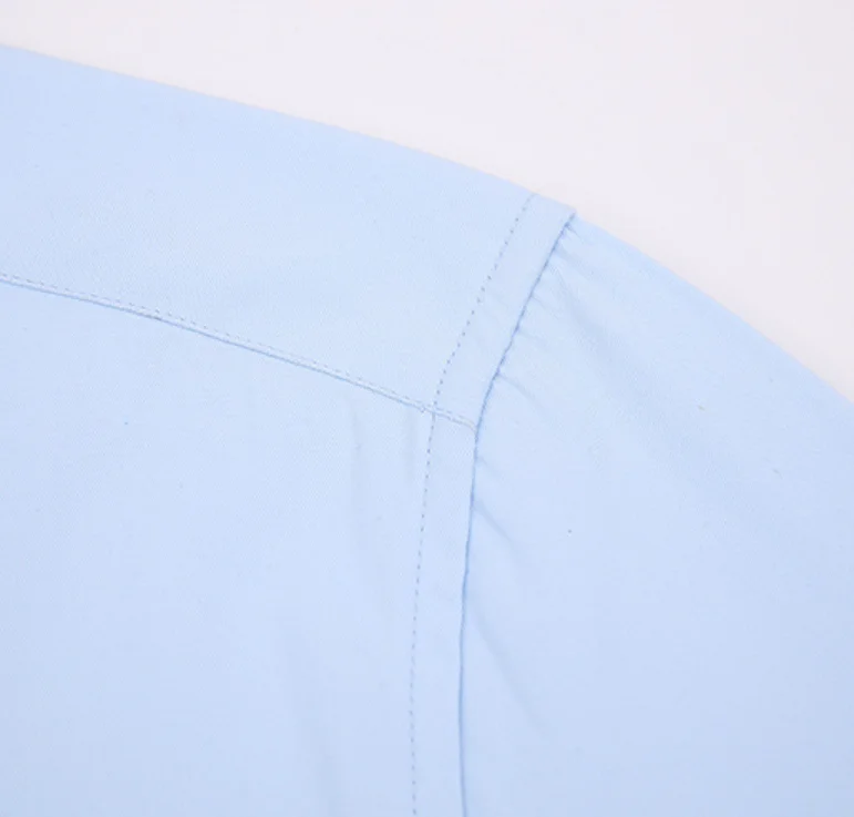 Spring and Autumn Men's Solid Dress Shirts Long Sleeve Business Casual Twill Shirt Working Clothes