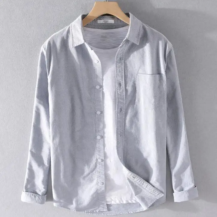 Button Down Collar Cotton Oxford Shirt Long Sleeve the Modern Oxford Shirt