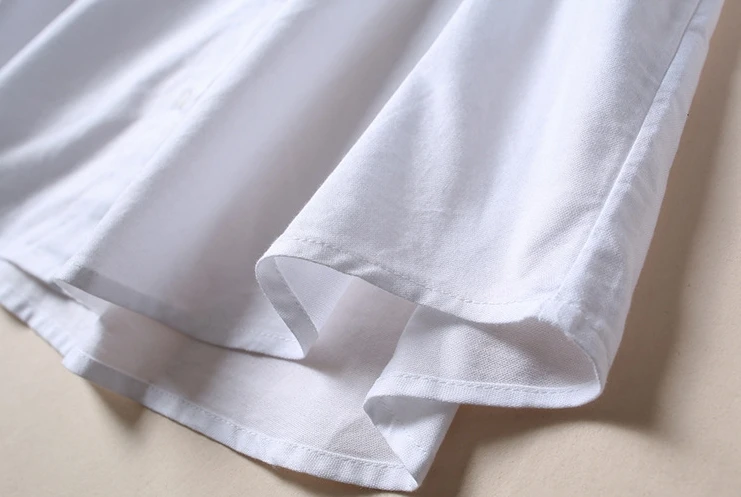 Modest Blouses & Shirts White Women Loose Cotton Oxford Oversize Blouse for Lady Wear