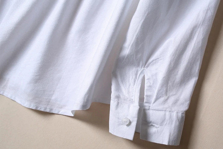 Modest Blouses & Shirts White Women Loose Cotton Oxford Oversize Blouse for Lady Wear
