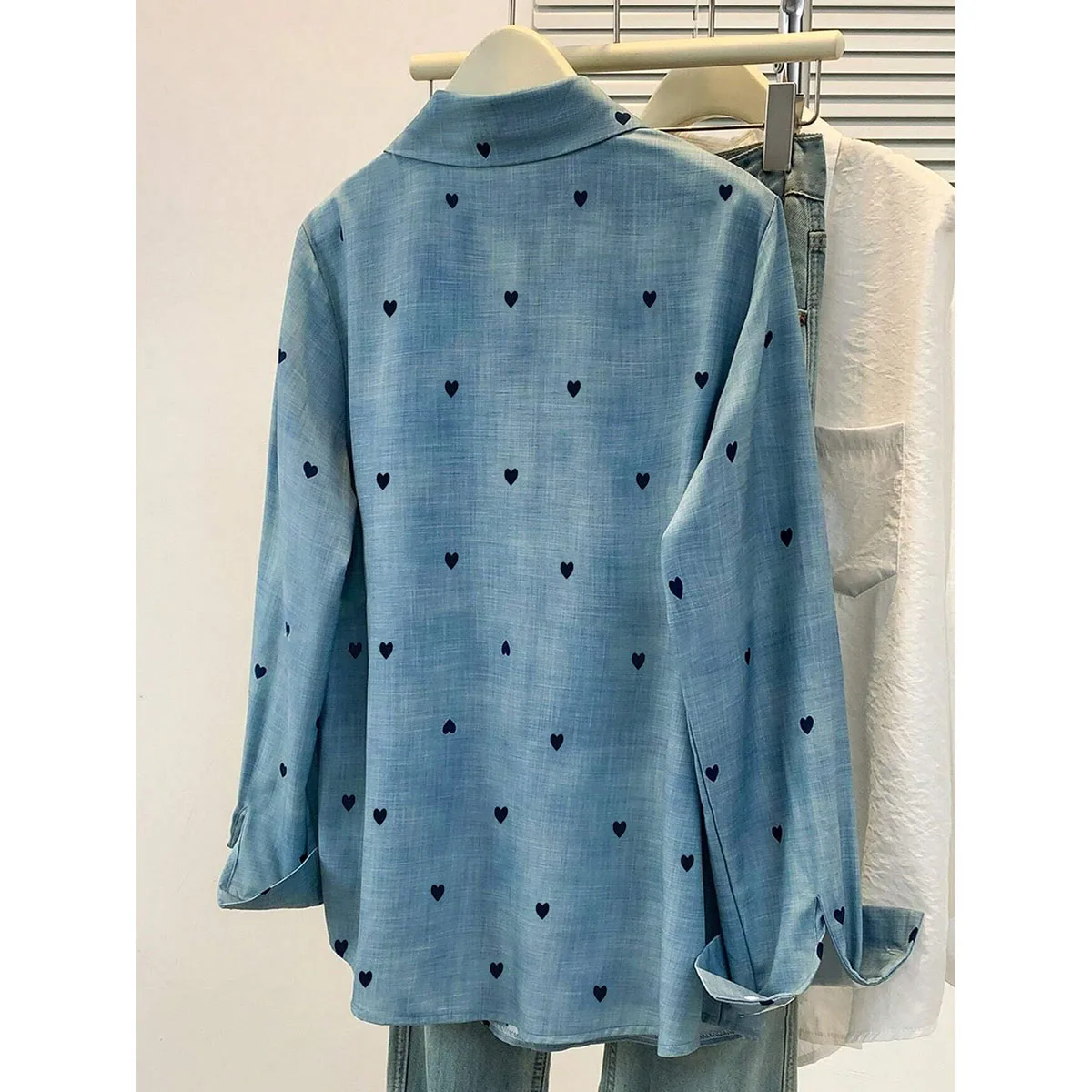 2026 Spring New Women Casual Shirts Logo Printing Customized Plus Size Shirts for Ladies