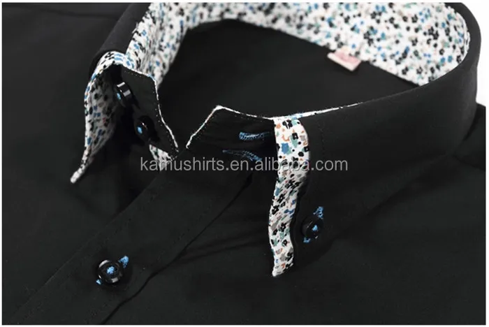 Double Collar Man Shirt Dress Shirt for Men Latest Shirt Designs for Men