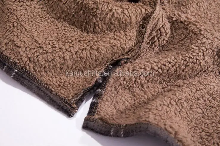 Mens Quilted Flannel Sherpa Lining Winter Warm Shirts