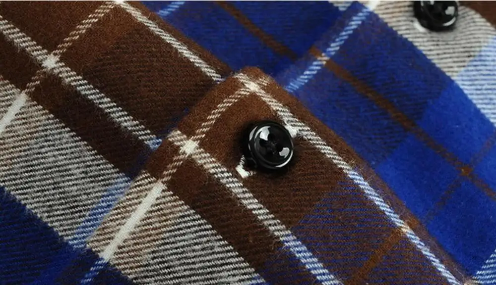 OEM Turn Down Collar Classic Design Long Sleeve Casual Flannel Plaids Shirts for Men