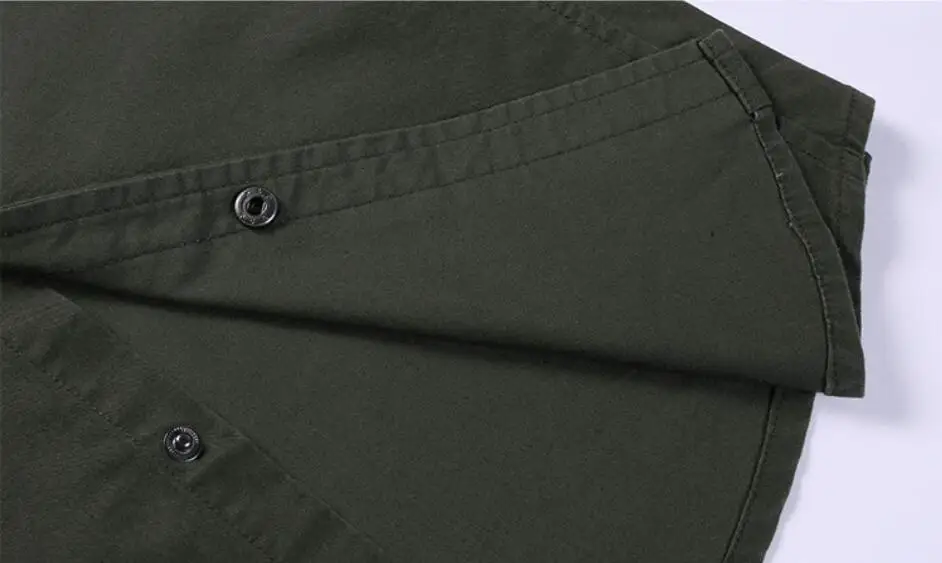 High Grade 100% Cotton Classic One Pocket Long Sleeve Slim Fit Work Shirt Blouse for Men