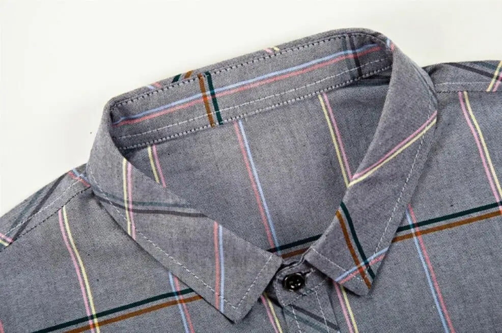 High Grade Classic Pure Cotton Long Sleeve Plaids Shirt for Men