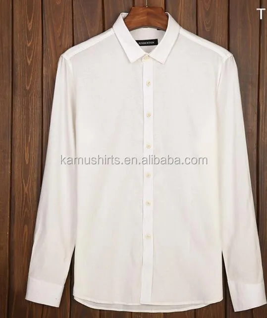 Mens Casual  Linen Cotton Long Sleeve Shirt