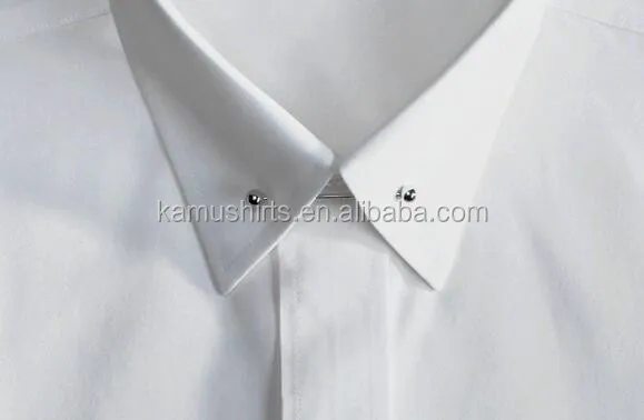 Mens Button Down Collar White French Cuff Dress Shirts 100% Cotton Anti-Wrinkle Breathable Poplin Spring