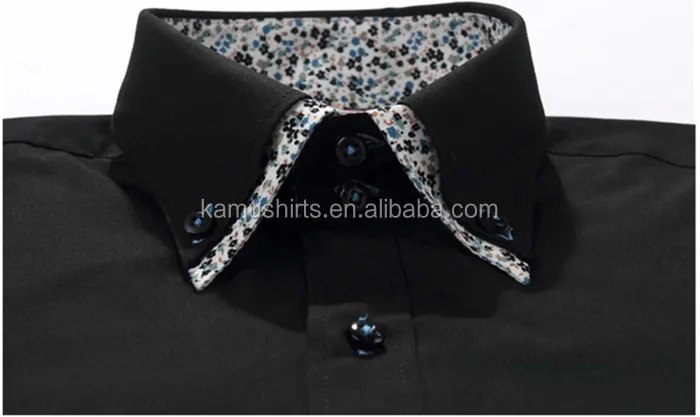 Double Collar Man Shirt Dress Shirt for Men Latest Shirt Designs for Men