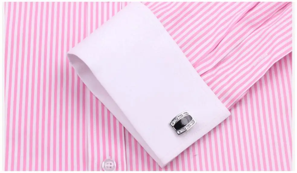 Men's Hot Sale Fashion Long Sleeve French Cuff Dress Shirts