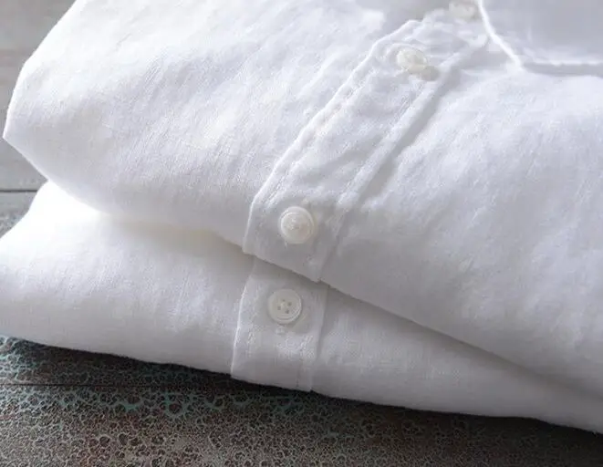 High Grade Classic Long Sleeve Linen Cotton Shirt for Men