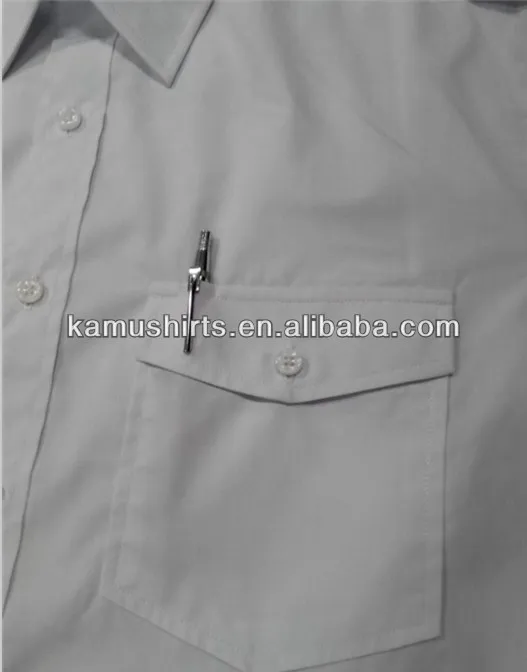 Man air Line Pilot Uniform Shirt White Pilot Shirt Short Sleeve Pilot Shirts