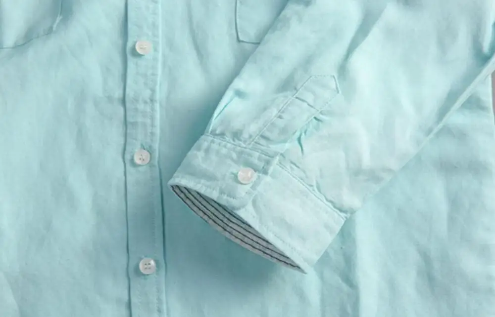Summer Half Sleeve With Loops Linen Shirt Two Flap Pockets Slim Fit Casual Linen Cotton Shirt for Men
