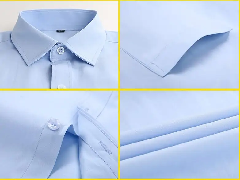 Wholesale Custom Classic Cotton Polyester Slim Fit Long Sleeve Formal Dress Shirt for Men