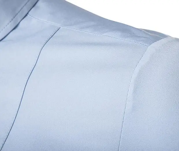 High Grade Classic Design Solid Slim Fit Long Sleeve Dress Shirt for Men