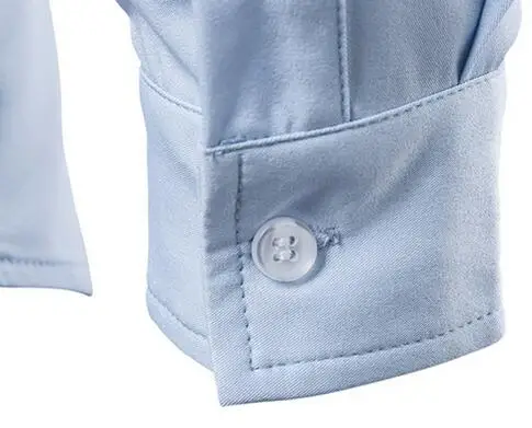 High Grade Classic Design Solid Slim Fit Long Sleeve Dress Shirt for Men