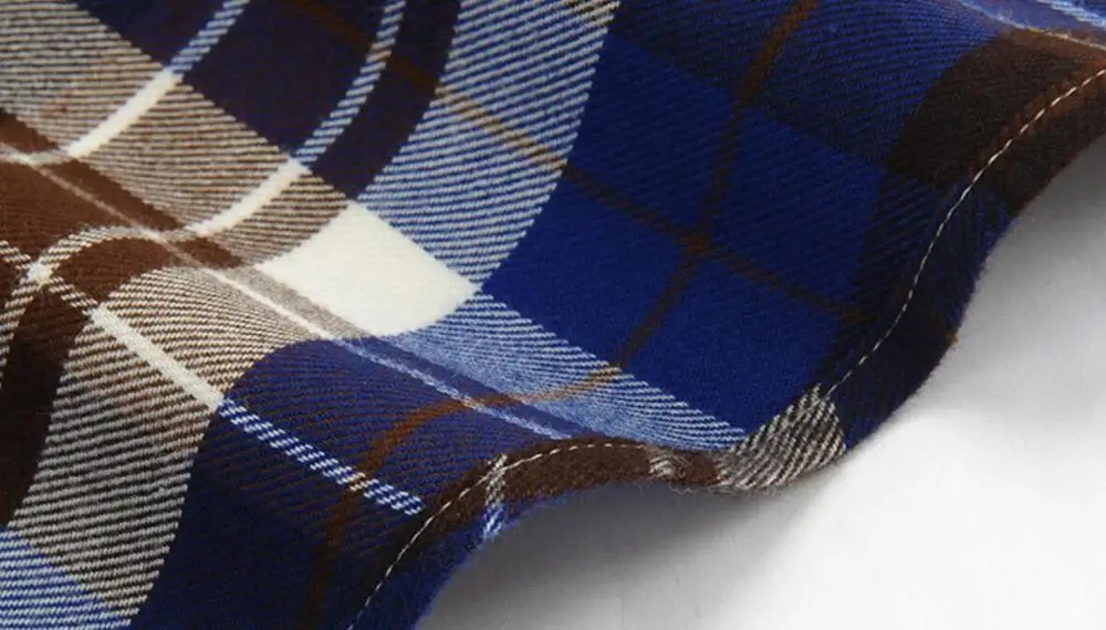 OEM Turn Down Collar Classic Design Long Sleeve Casual Flannel Plaids Shirts for Men