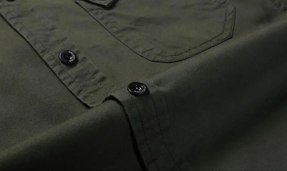 High Grade 100% Cotton Classic One Pocket Long Sleeve Slim Fit Work Shirt Blouse for Men