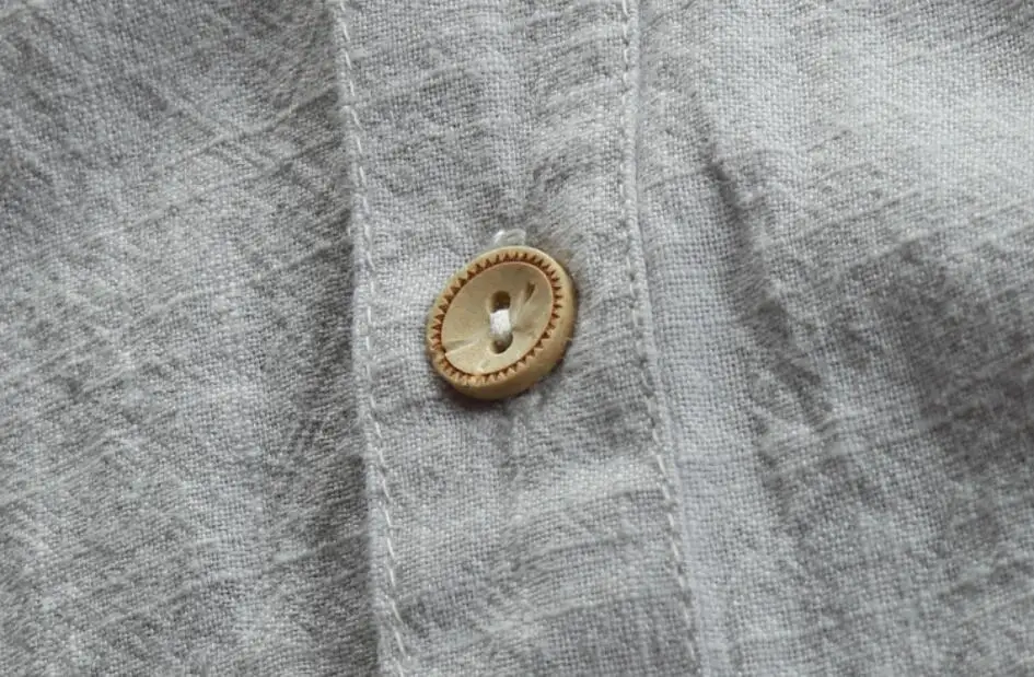 High Quality Half Sleeve With Sleeve Loops Chest Pocket Linen Cotton Shirts for Men