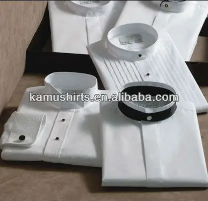 White Pleated Tuxedo Shirts Man Shirts Wedding Dress Shirts