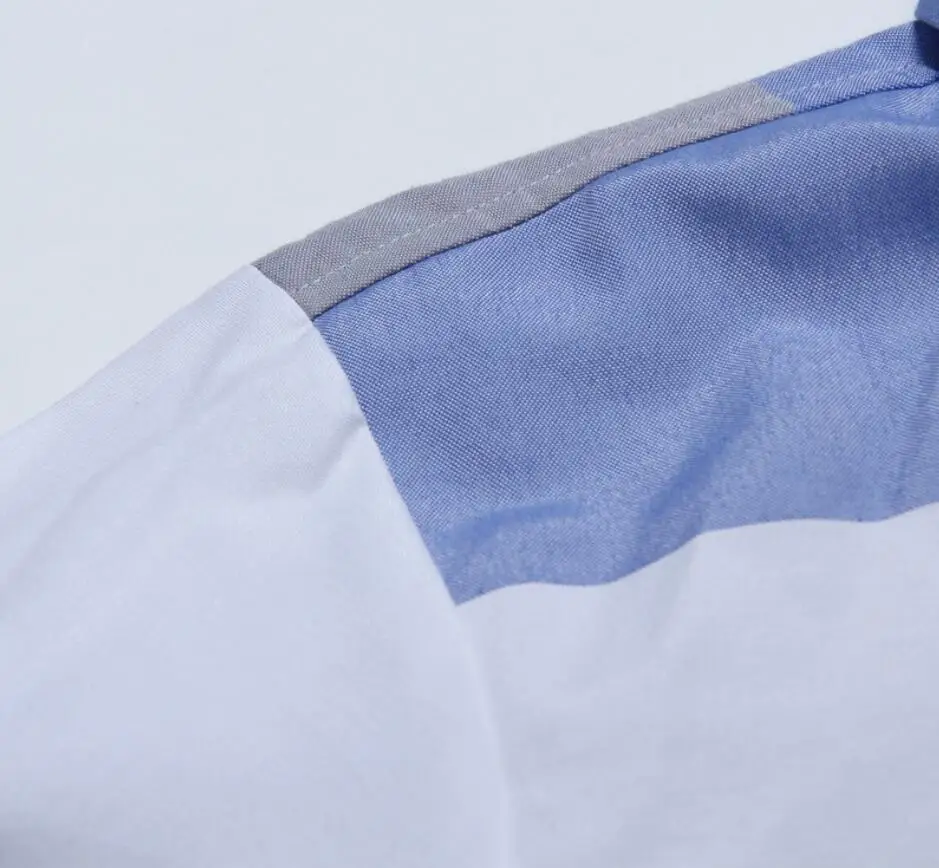 High Quality Custom TC Turn Down Collar Long Sleeve Print Shirt for Men