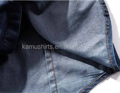 Man Denim Casual Shirts Cotton Washed Long Sleeve Denim Shirt for Men