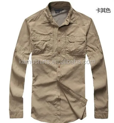 Coolmax Mens Long Sleeve Quick Dry Outdoor Fishing Shirts UV-protection Shirts