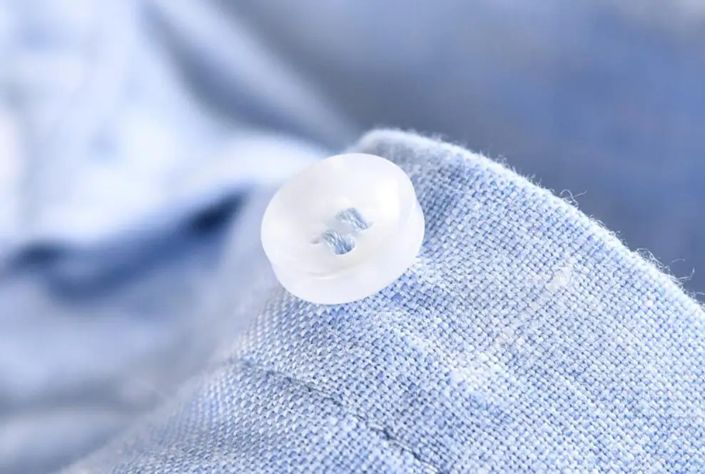 Men's Short Sleeve Mandarin Collar Solid Color Linen Cotton Shirt