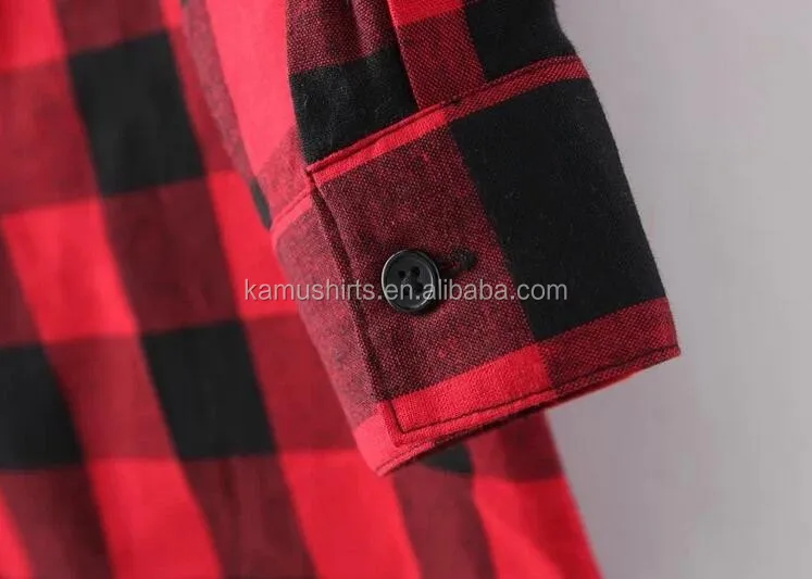 Ladies Long Boyfriend Flannel Checked Shirts