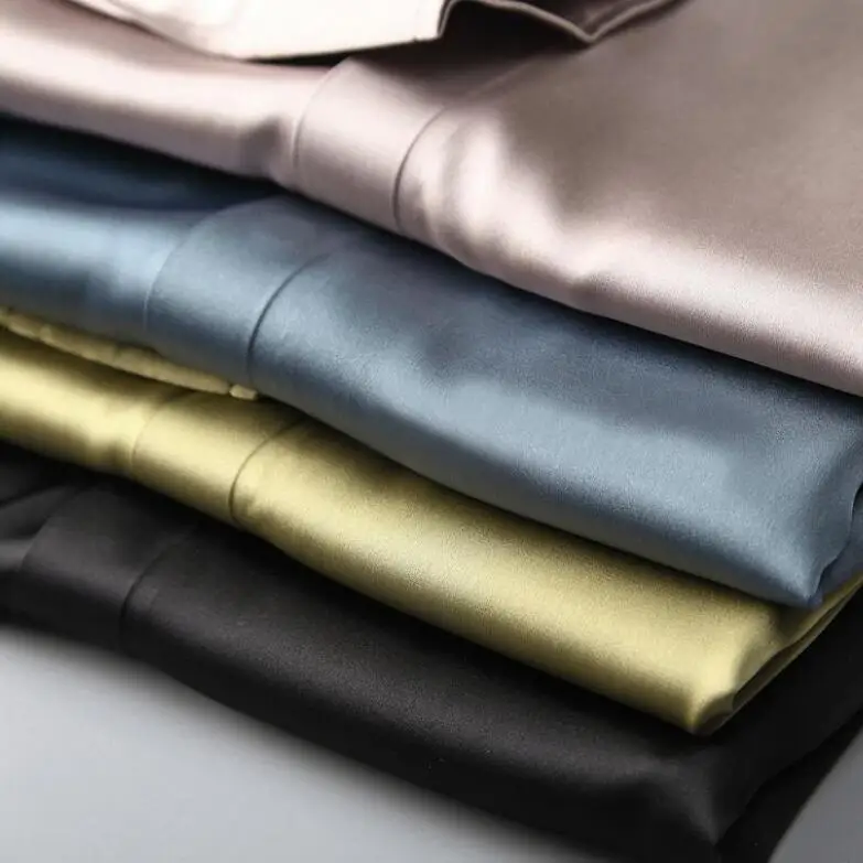 Mens Slim Shirts Satin Silk Shirts for Man Dress Formal Shirts