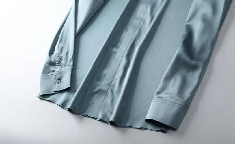 Mens Slim Shirts Satin Silk Shirts for Man Dress Formal Shirts