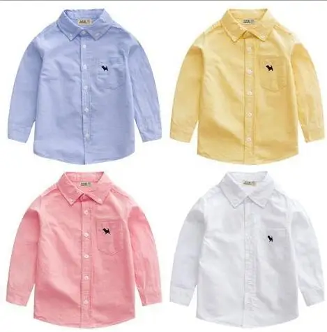 Fashion Oxford Shirts for Kids Children School Uniform Shirts
