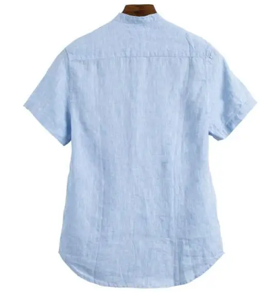 Wholesale Mens Linen Cotton Short Sleeve Summer Shirts