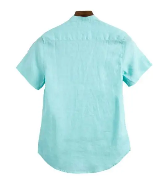Wholesale Mens Linen Cotton Short Sleeve Summer Shirts